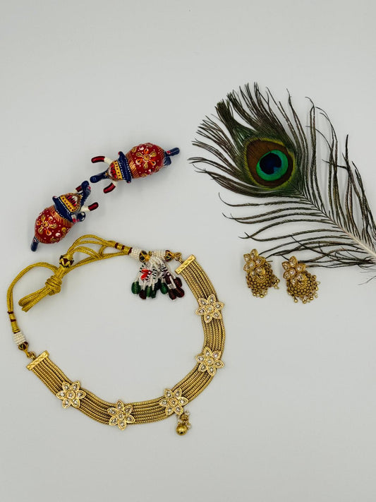 GOLD SHORT NECKLACE GSN4